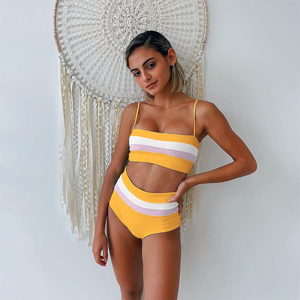 Title 6, Striped print sexy swimsuit