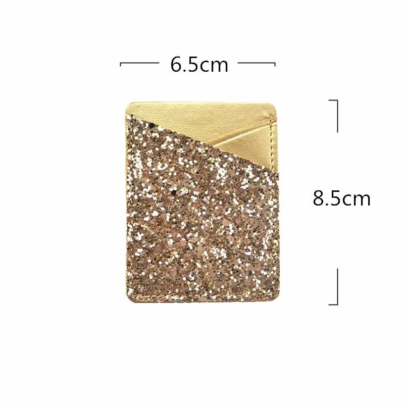 Paste leather card holder - Gold