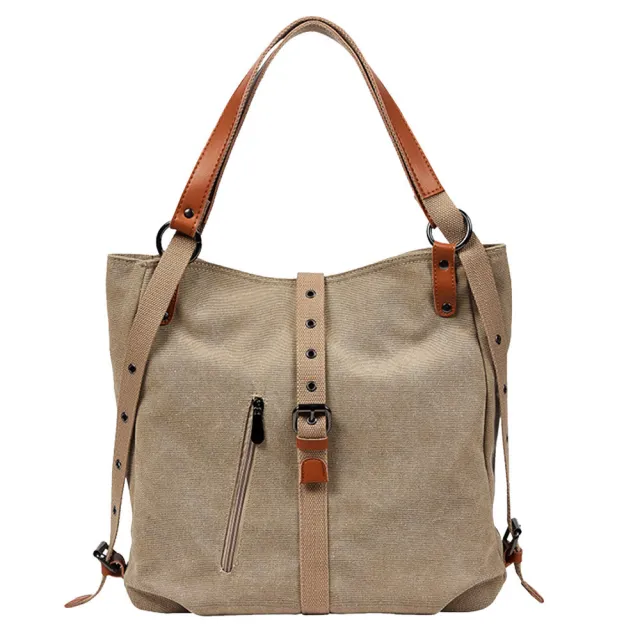 Canvas handbags Khaki - Shop at LoveMi