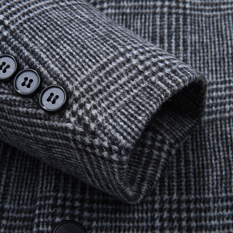 Men's Korean plaid coat