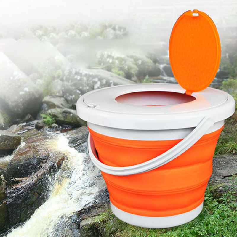 Thickened silicone folding bucket