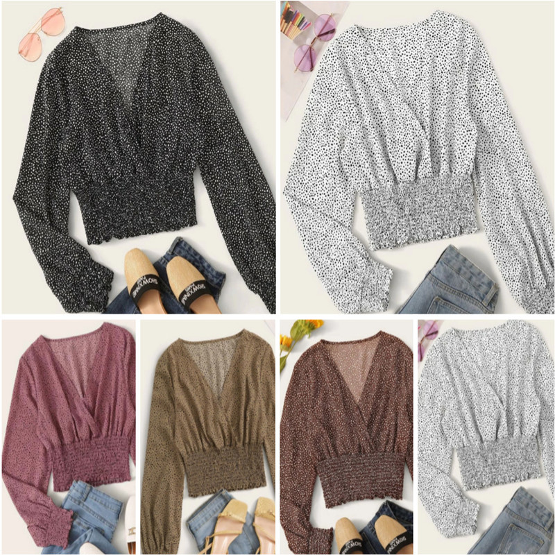 Polka Dot Top Long Sleeve T-shirt