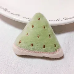 Fruit plush brooch - Green - View 1