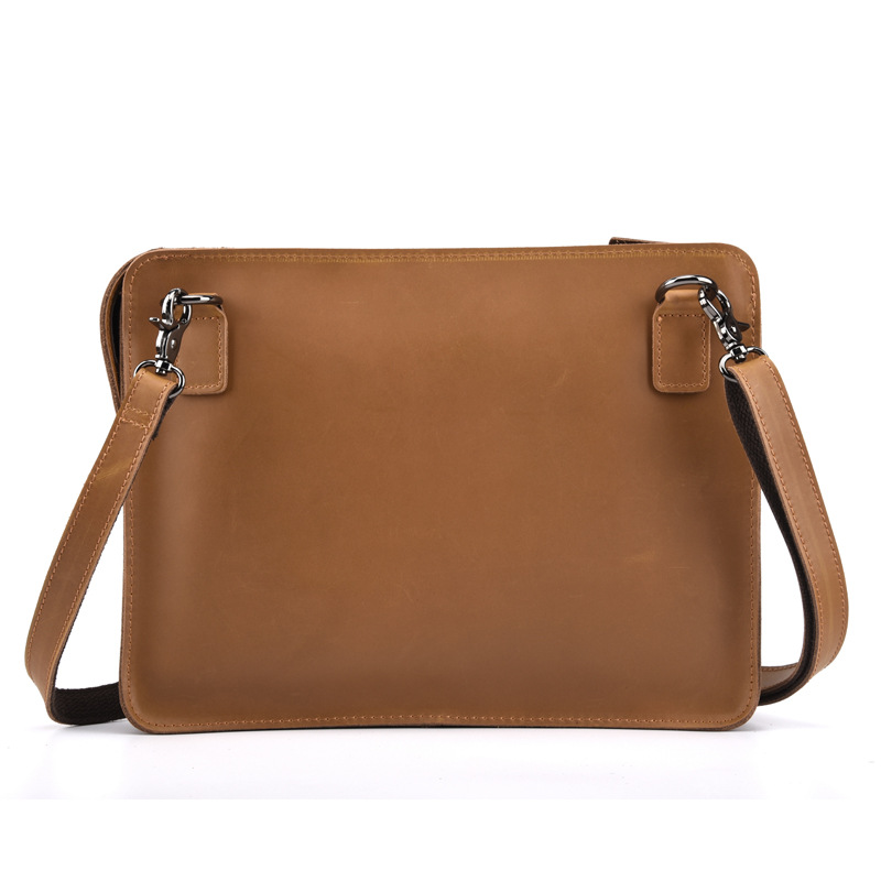 Men's business leather shoulder bag Coffee - Shop at LoveMi