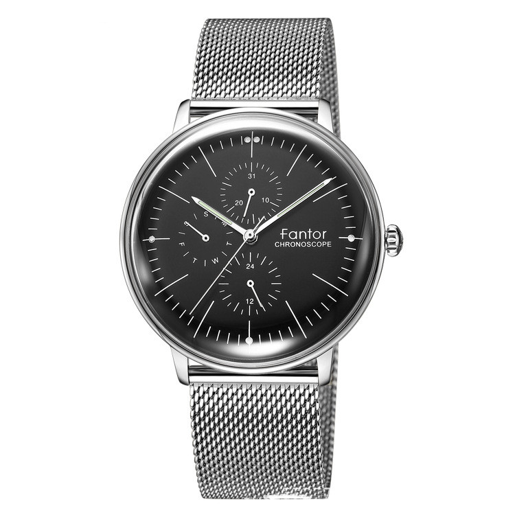 Simple six-pin multi-function mesh strap watch