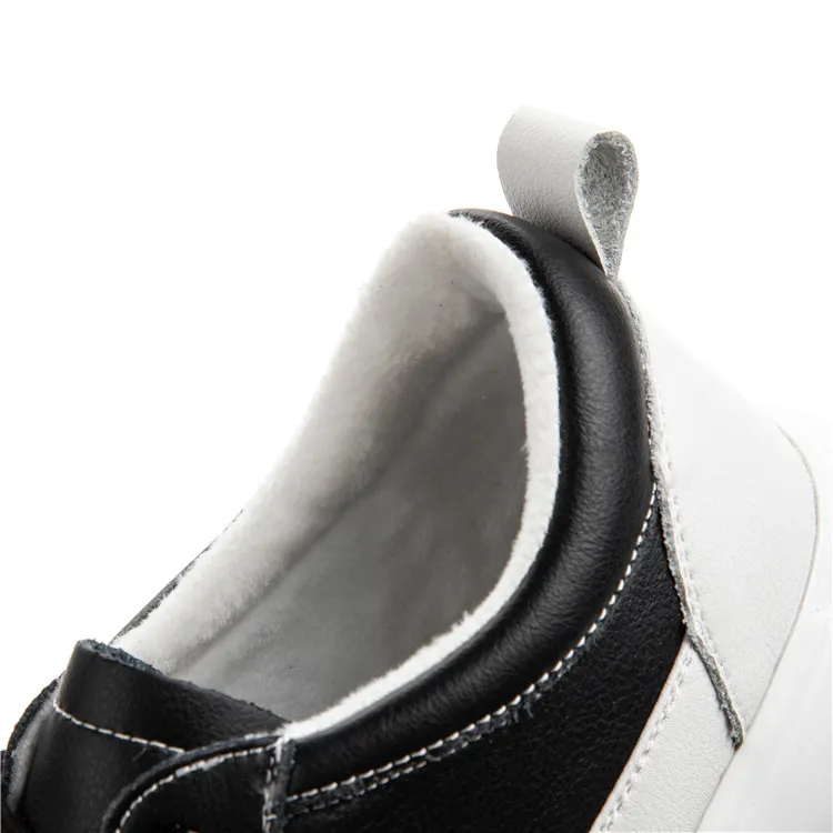 Platform white shoes ladies sports casual shoes - Black