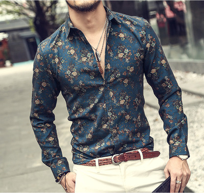Retro 3D shirt lapel flower shirt - Picture 8 of 9