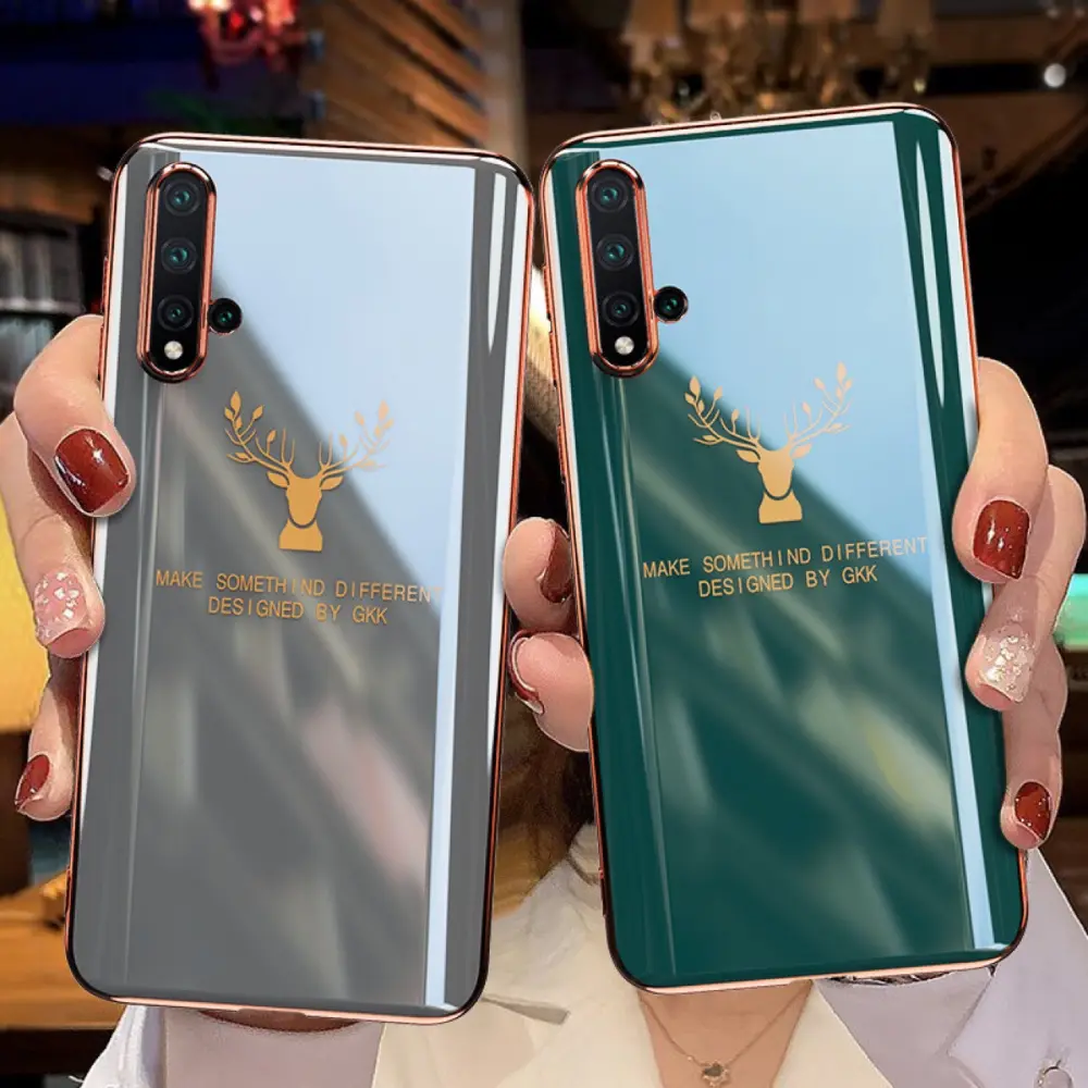 Electroplating Soft Glue Elk Mobile Phone Case