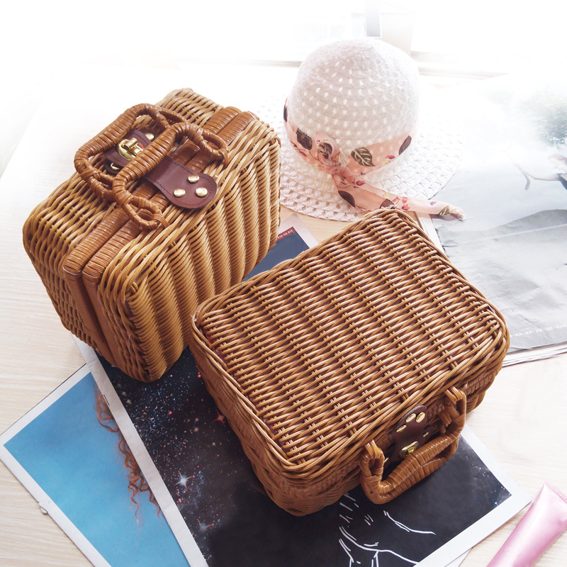 Imitated rattan storage box
