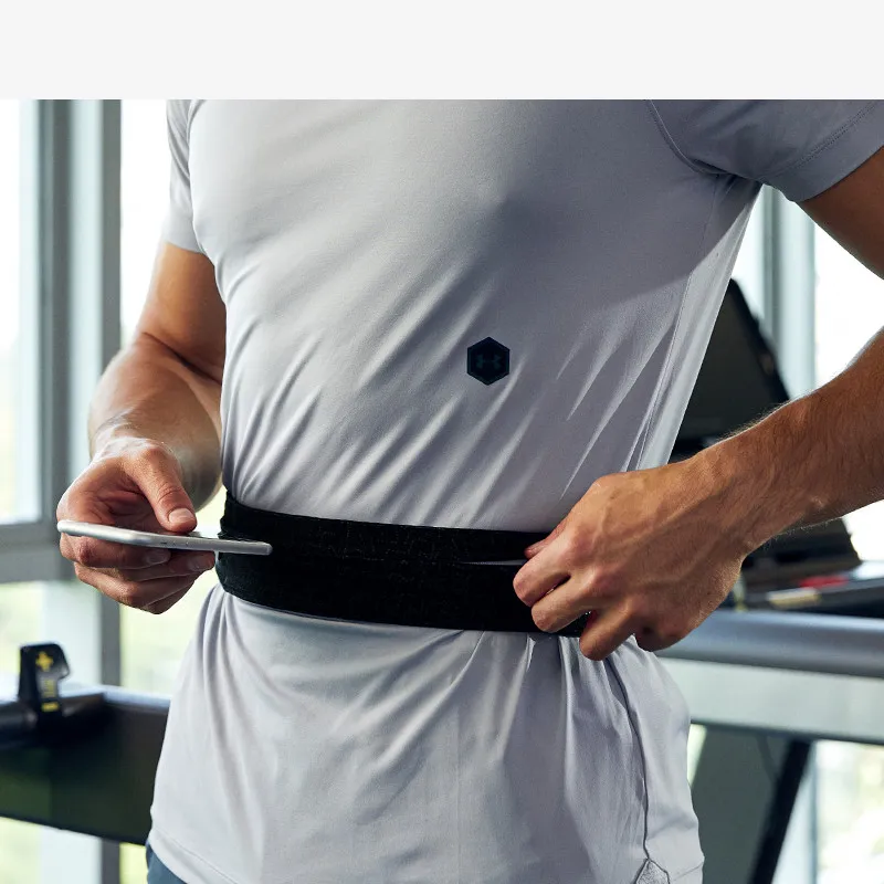 Three pocket running phone waist bag - Black