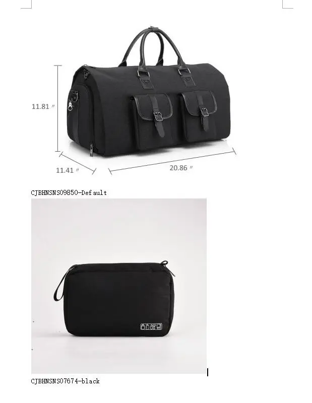 Men Travel Bag & Cationic Letter Wash Bag