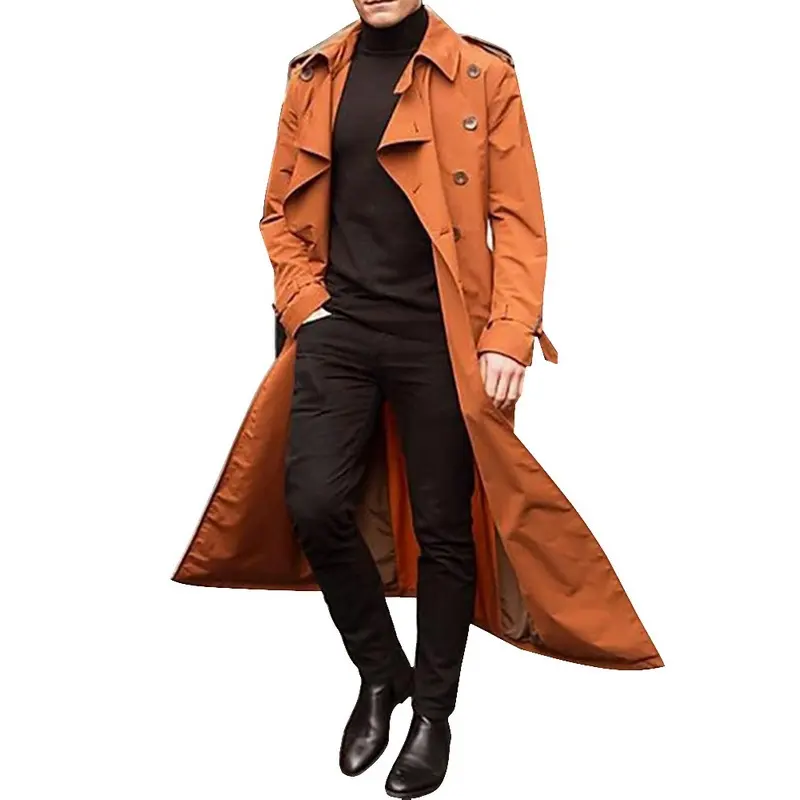 Men's Long Trench Coat