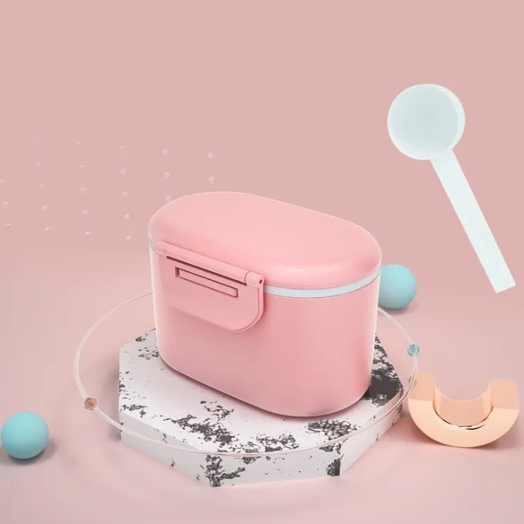 Portable large capacity baby milk powder box - Pink