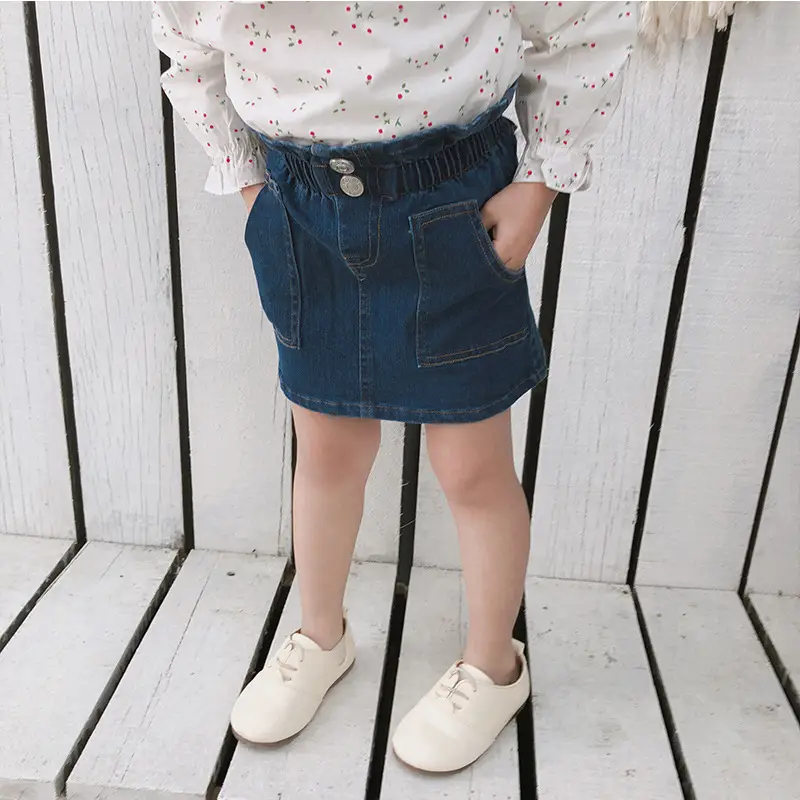 Bud waist denim skirt