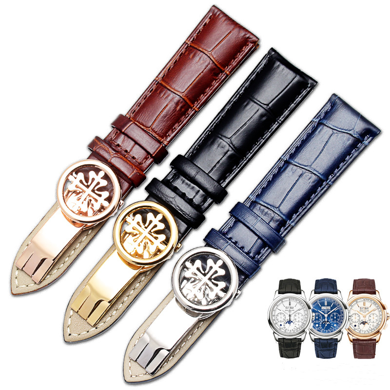 Watch strap with pattern butterfly buckle