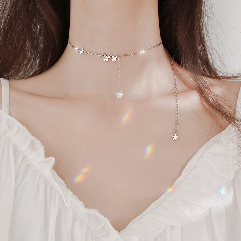 Super fairy flower clavicle necklace