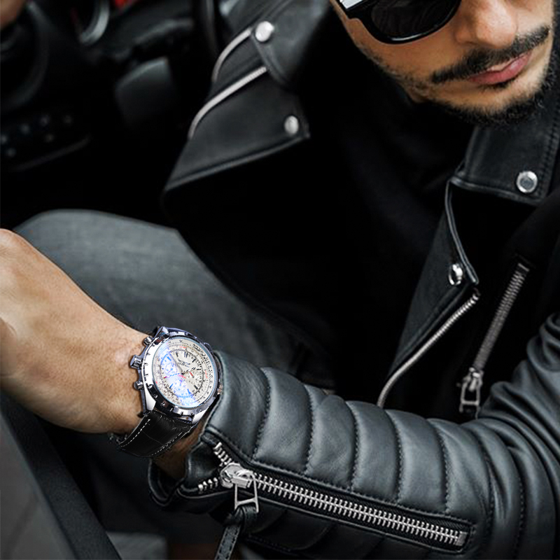 Waterproof men's watch six pin Watch