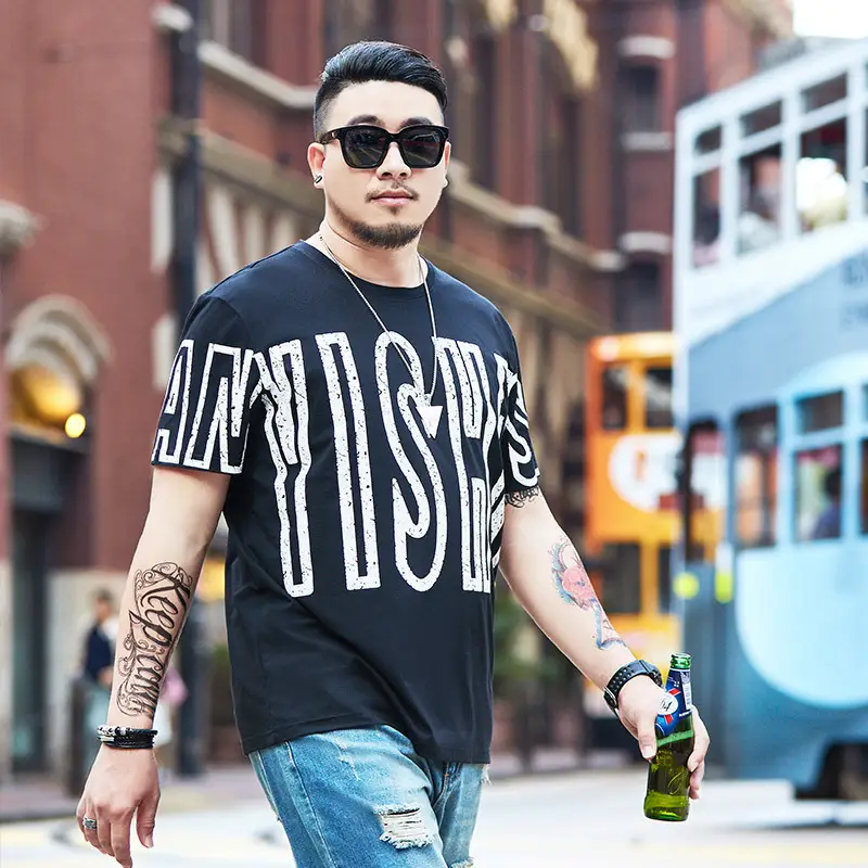 English print short sleeve T-shirt
