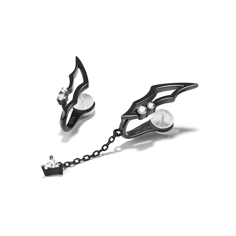 Angel wings ear clip without pierced earrings