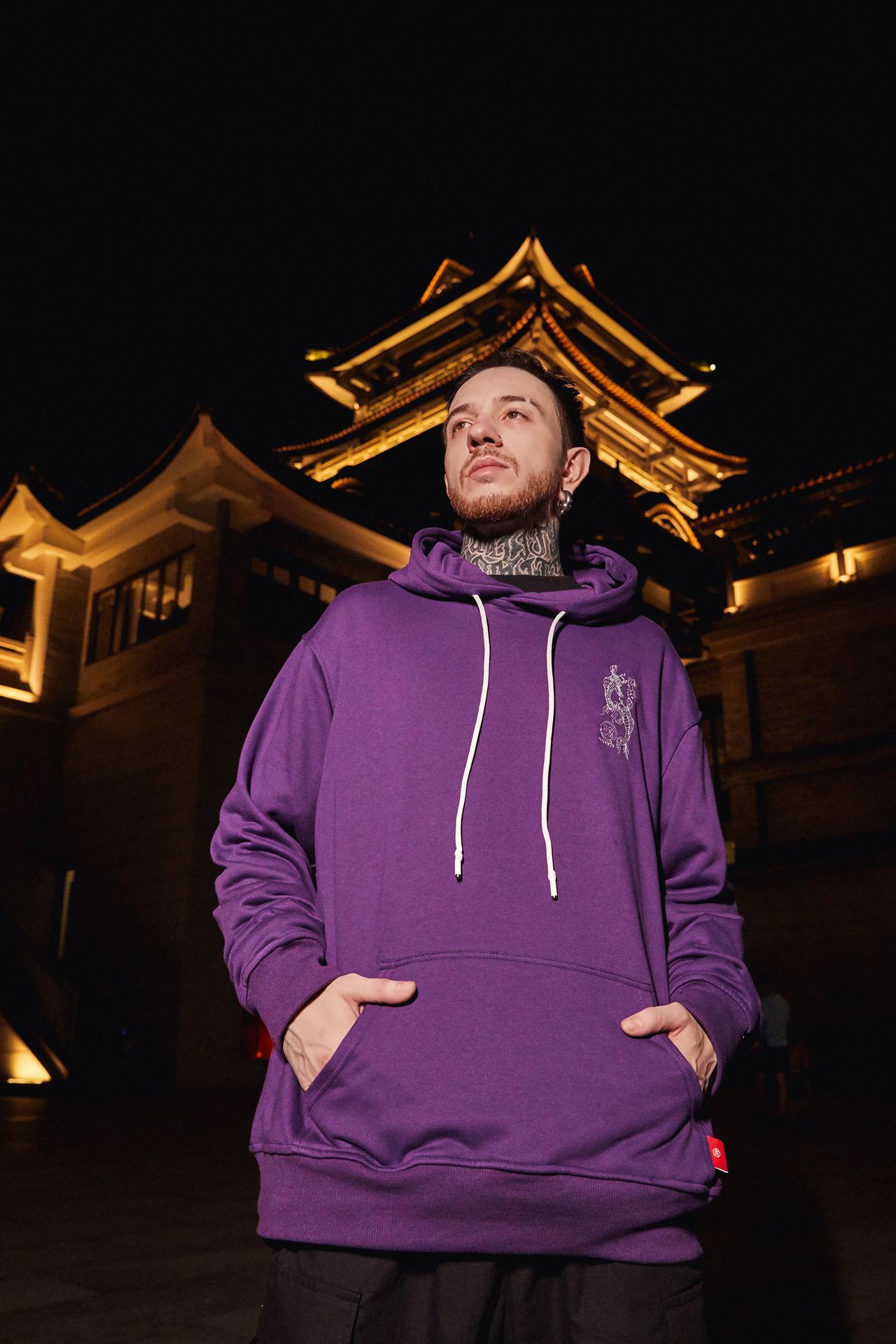 Digital printed sweatshirt with letters on the back