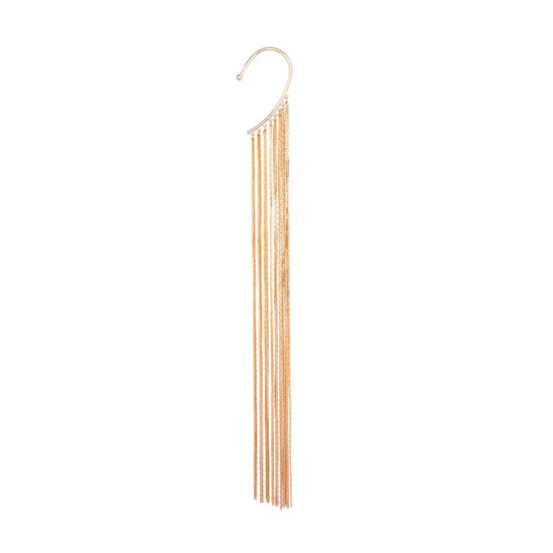 Women's exaggerated long tassel earrings