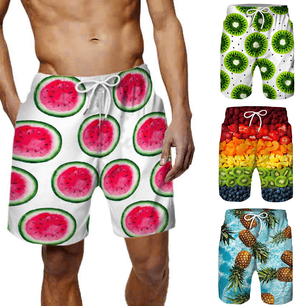 Men's fruit 3d print shorts