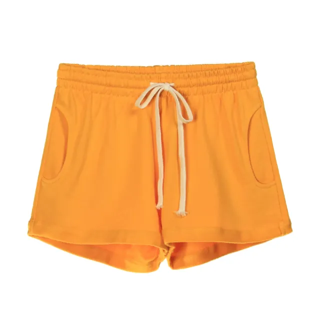 Women's curled sports yoga cotton cuffed shorts Turmeric Xxl - Shop at LoveMi
