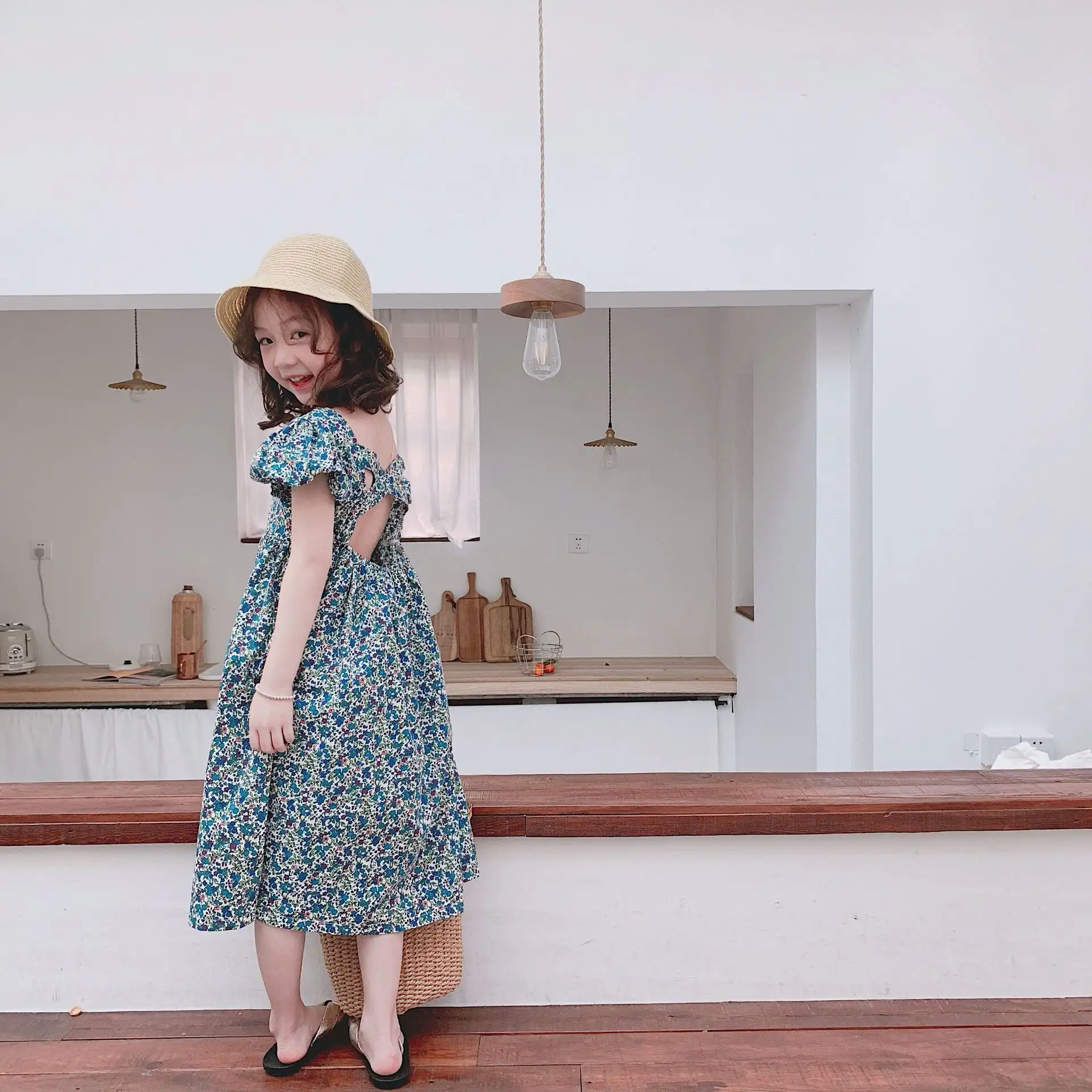 Sweet floral halter dress