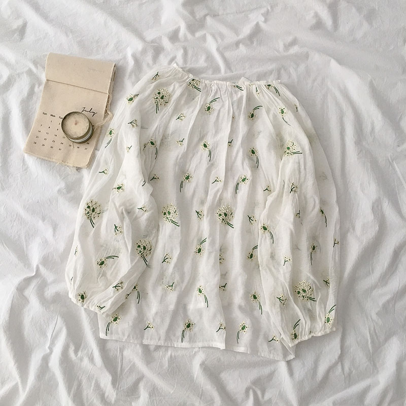 Loose casual all-match V-neck sunscreen long sleeves