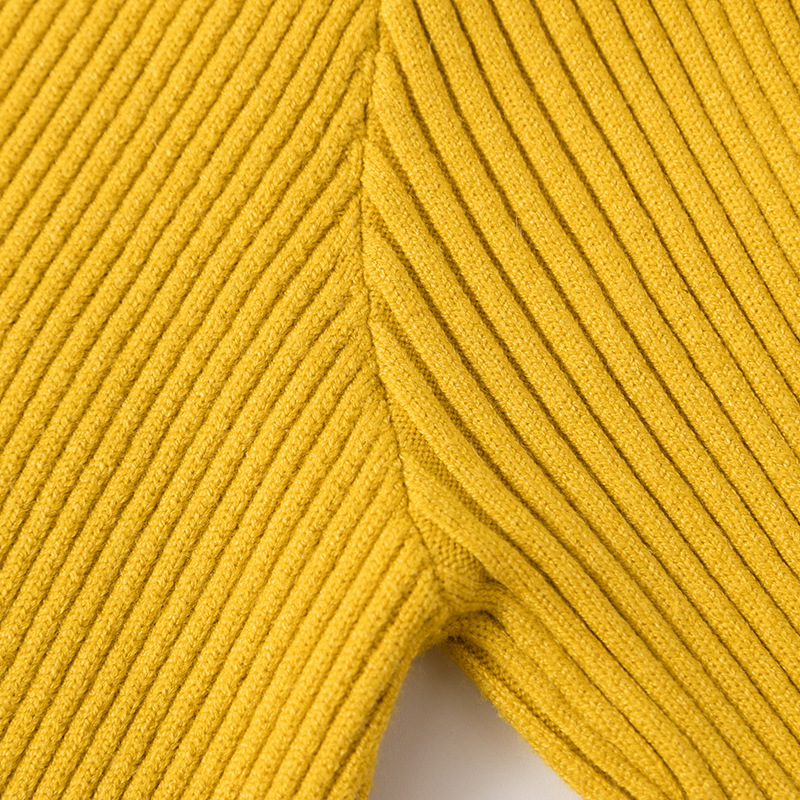 Women's high neck long sleeve sweater knit sweater