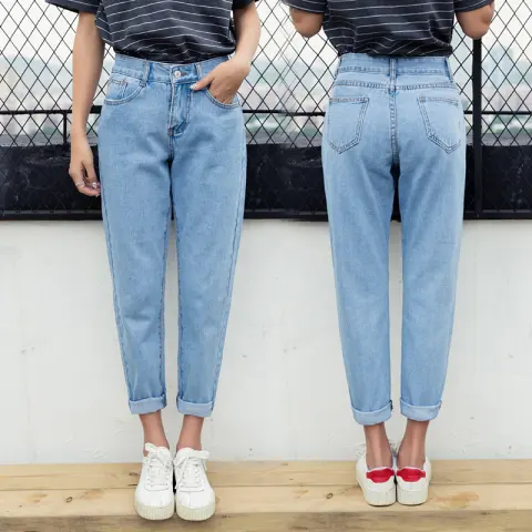 High Waist Slimming Harem Jeans Women