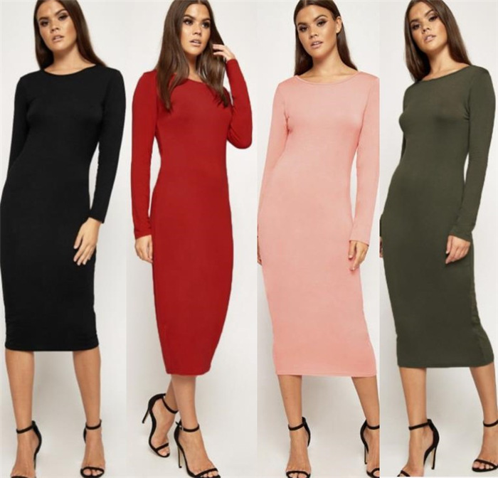 Fall new straight slim women's dress