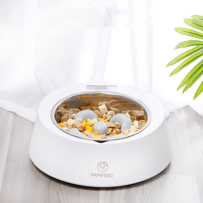 Pet Dog Bowl Slow Feeder Dog Food Bowl Smart Weighing Dog Slow Feeder Cat Pet Feeder White - Shop at LoveMi