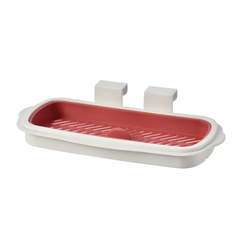 Drainage rack hanging garbage bag storage rack - Red