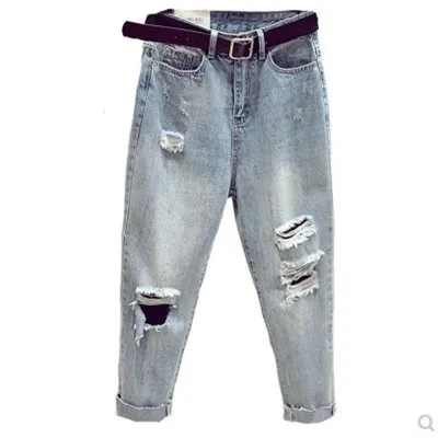 Women's summer ripped jeans Light Blue - Shop at LoveMi