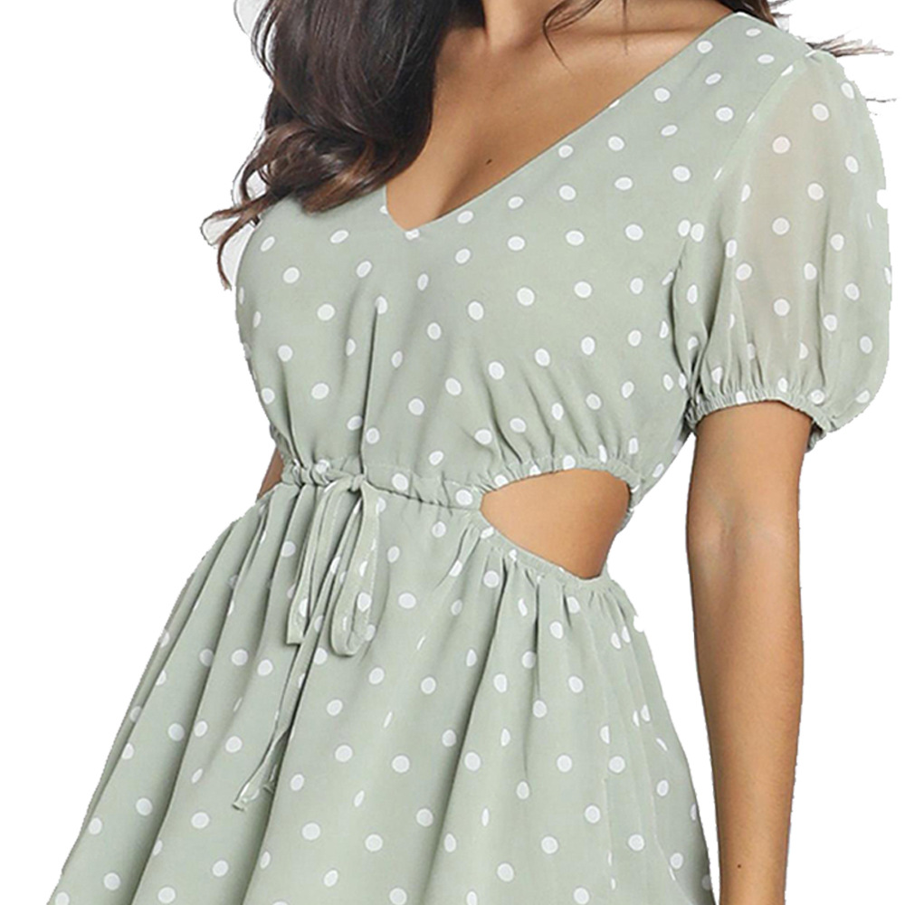 Sexy low waist polka dot skirt