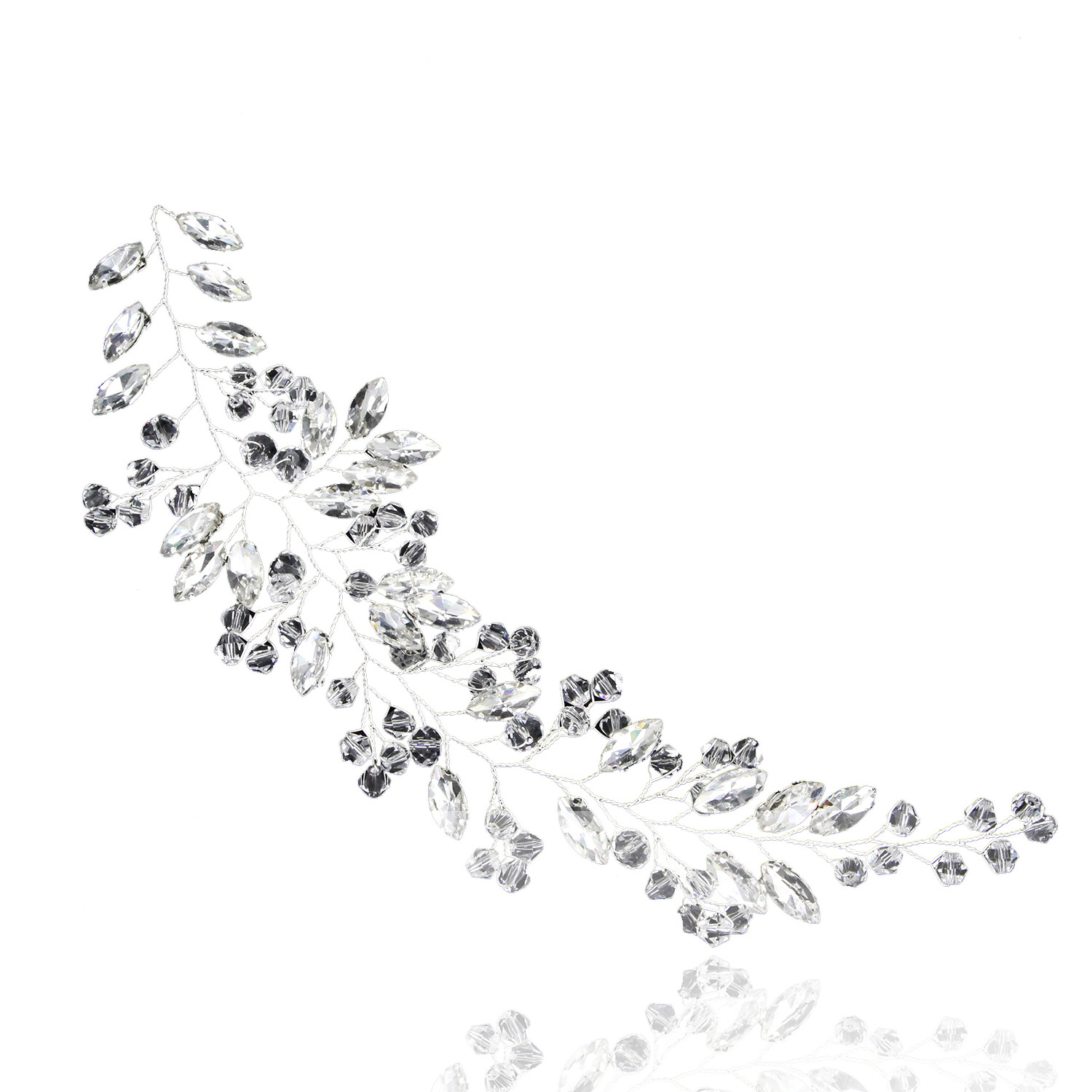Bridal crystal headdress Silver - Shop at LoveMi