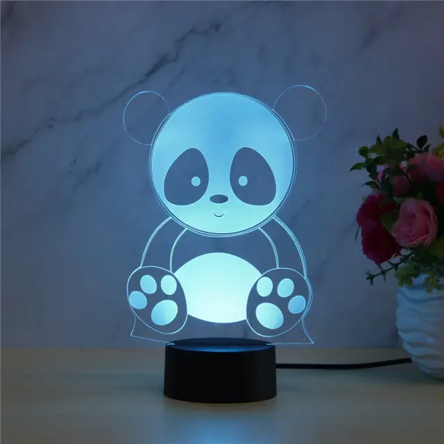 Panda Night Light With Seven Colour Touch Control