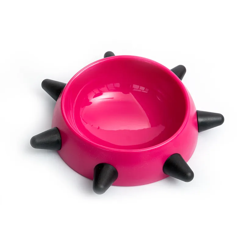 Durable anti slip and anti drop pet dog food bowl - Rose Red