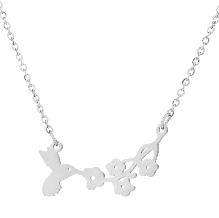 Bird Whisper Floral Clavicle Chain