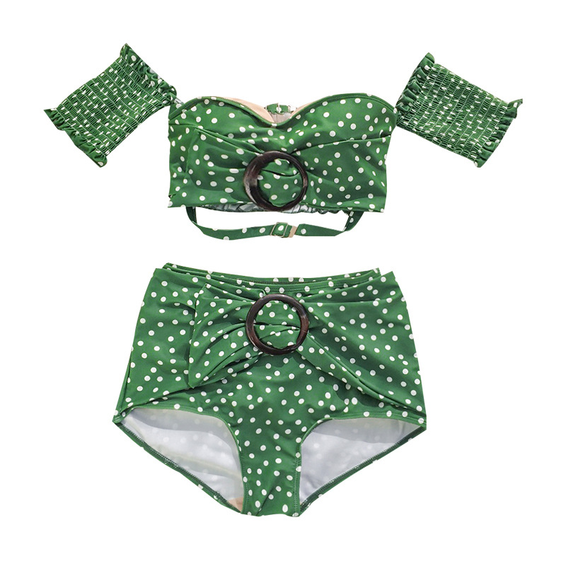 Style light luxury polka dot one-shoulder tube top