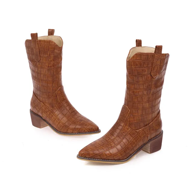 Women's shoes chunky Martin boots Brown - Shop at LoveMi