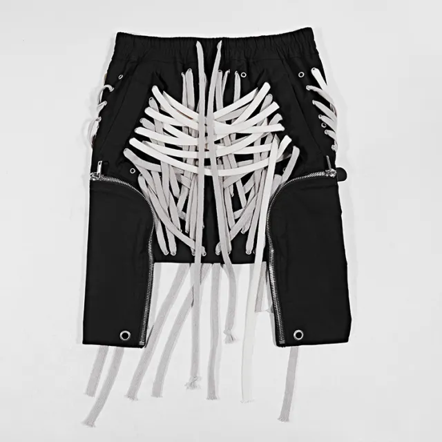 Hand worn rope short skirt Black - Shop at LoveMi