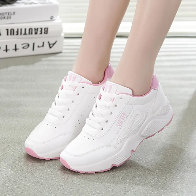 Platform white running shoes Pink - Shop at LoveMi
