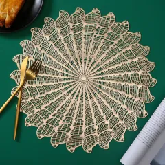 PVC Conch Hollow Placemat - Gold - View 1