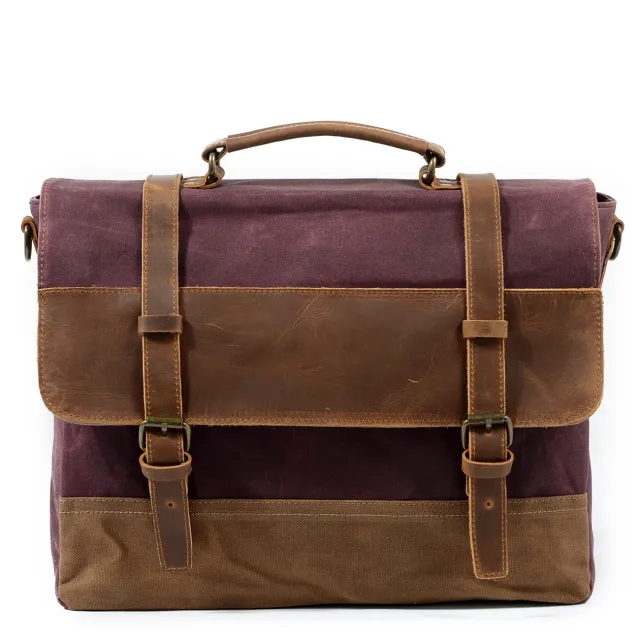 Waterproof oil wax canvas bag Red - Shop at LoveMi