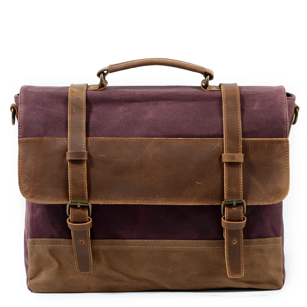 Waterproof oil wax canvas bag - Red
