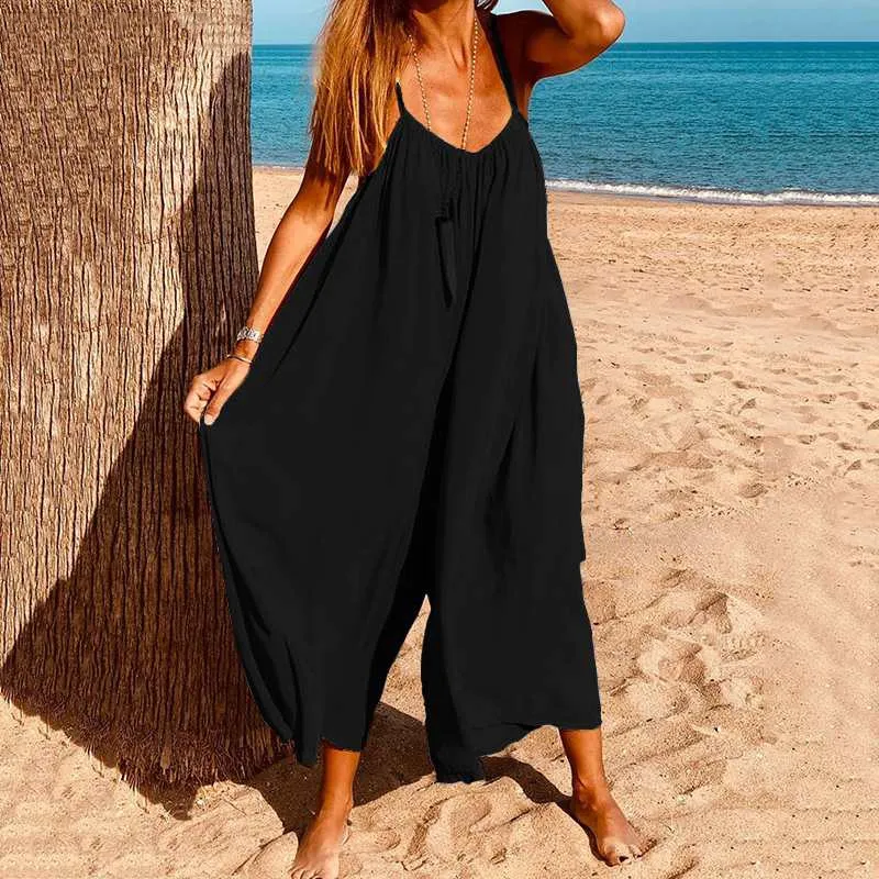 Solid colour sexy casual pants - Black