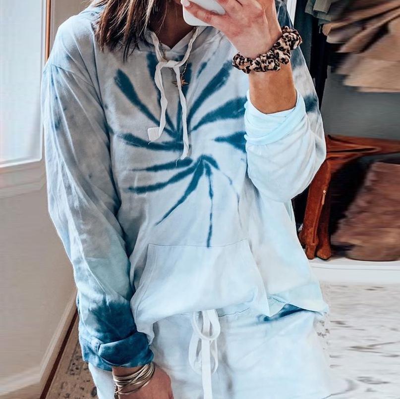 Long sleeve hoodie trouser suit