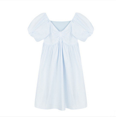 Puff sleeve pleated doll skirt